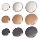 GORGECRAFT 54PCS 3 Sizes Flat Metal Silver Buttons 3 Colors Alloy Shank Button Gold Women Suit Woolen Round Button Male Jacket Buttons Shirt Trousers Button Round Shaped Sewing Button for Crafting BUTT-GF0001-17-1