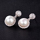 SHEGRACE Delicate 925 Sterling Silver Dangle Stud Earrings JE187A-3