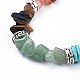 Chip Natural & Synthetic Mixed Stone Bracelets BJEW-JB04394-2