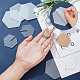 CHGCRAFT 15Sets Hexagon Acrylic Table Number Stands Acrylic Place Cards Blanks Acrylic Hexagon Blank Table Stand for Table Numbers Handwritten Name Banquet Wedding Birthday Party 65.5x75.5x3mm TACR-CA0001-10-3