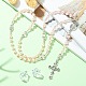 Collana rosario con perle di vetro NJEW-TA00082-01-5