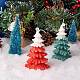 クリスマスツリーキャンドル  香りのキャンドルギフト  ボックス付き  家族の集まり、クリスマスパーティー、休日、新年の装飾に。  レッド  11.3x7cm JX290A-5