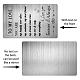 Rechteck 201 benutzerdefinierte Thermotransfer-Wallet-Karte aus Edelstahl DIY-WH0252-036-3