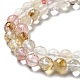 Chapelets de perles en verre de quartz de cerise G-P476-01B-01-4