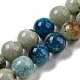 Azzurrite blu naturale in fili di perle di calcite G-NH0003-F01-01-1
