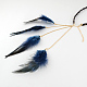 Женские ободки с плетеными замшевыми шнурами из окрашенных перьев OHAR-R185-03-3