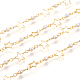 3.28 Fuß handgefertigte Perlenkette aus Messing X-CHC-I031-03G-2