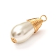 Colgantes de perlas de vidrio PALLOY-JF00898-3