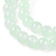 Chapelets de perles rondes en verre imitation jade peint DGLA-N003-6mm-08-1-3