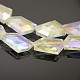 Polygone galvanoplastie ab couleur plaquée perles de verre brins EGLA-P007-AB01-2