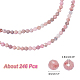 NBEADS About 246 Pcs 3mm Micro Faceted Gemstone Beads G-NB0004-18-2