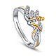 SHEGRACE Creative Design Rhodium Plated 925 Sterling Silver Finger Ring JR190A-1