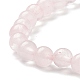Naturelle quartz rose de perle bracelets extensibles BJEW-D446-B-11-6