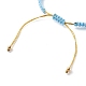 Fabbricazione di braccialetti con perline intrecciate in filo di poliestere e nylon AJEW-JB00945-06-3
