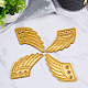 GORGECRAFT 2 Pairs Gold Shoe Wings Shiny Charms Attractive Angel Shoes Decorations Accessory for Daily Sports Style Collocation Fashion Roller Skate High Top Canvas Sneaker Decor Supplies DIY-WH0214-39C-4