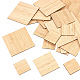 絵画のためのolycraftの正方形の木の板  バリーウッド  30個/セット AJEW-OC0001-93-1