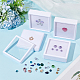 Square Plastic Loose Diamond Storage Boxes CON-WH0095-50B-5