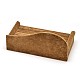 ヨーロッパスタイルの木製のベルベットのリングが表示されます  カウチ  スポンジで  砂茶色  20.8x11x10cm RDIS-L001-13B-3