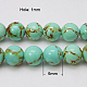 Chapelets de perles en turquoise synthétique X-TURQ-H038-6mm-XXS10-2