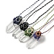 Ожерелья с подвеской из кристаллов пули для женщин NJEW-G045-01-1