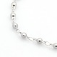 Casual Style 304 Stainless Steel Ball Link Chain Bracelets STAS-O036-06P-3