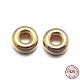 Real 18K Gold Plated Flat Round 925 Sterling Silver Spacer Beads STER-M101-10-3.5mm-1