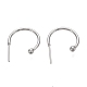 304 Stainless Steel Earring Hooks STAS-K204-04P-1