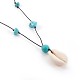 Natural & Synthetic Mixed Gemstone Necklaces NJEW-JN02288-M-3