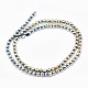 Electroplate Non-magnetic Synthetic Hematite Beads Strands X-G-L486-C-19-3