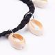Fashion Style Cowrie Shell Charm Collar Choker Necklaces NJEW-N0052-024-2