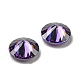 キュービックジルコニアカボション  グレードA  多面カット  ダイヤモンド  暗紫色  5x2.5mm ZIRC-XCP0001-01-2