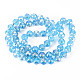 Transparent Electroplate Glass Beads Strands EGLA-T020-10-A-3