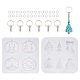 Stampi in silicone per ciondoli a tema natalizio per gioielli pandahall DIY-PJ0001-19-1
