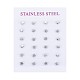 304 Stainless Steel Stud Earrings EJEW-F163-03P-1