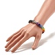 Natural Lava Rock Round Beads Stretch Bracelet BJEW-JB07455-3