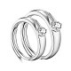Shegrace ajustable 925 anillos de dedo de pareja de plata esterlina JR419A-1
