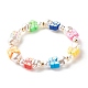 Bracelet extensible fait main en perles heishi en argile polymère BJEW-JB07330-2