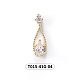 Chinese lute Shape Brass Micro Pave Clear Cubic Zirconia Nail Gems Set MRMJ-T015-41G-04-2