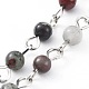 Faits à la main des chaînes de pierres précieuses perles AJEW-JB00512-3