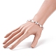 Bracciale elasticizzato da donna con perline a cuore in vetro BJEW-JB08517-3