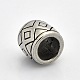 Big Hole Smooth Surface 316 Stainless Steel Drum Carved Rhombus Beads STAS-O048-24-2
