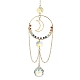 7 Chakra Gemstone Ring Pendant Decoration HJEW-TA00079-1