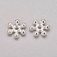 Silver Tone Snowflake Zinc Alloy Chunky Spacer Beads for Kids Jewelry with One Hole X-PALLOY-Q062-S-NF-2
