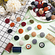 Wadorn 80 Uds. Botón de tela de lana de 8 agujeros de 1 colores DIY-WR0003-46-4