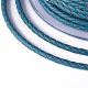 編み紐  革のアクセサリーコード  ジュエリーDIY製版材料  ミディアムターコイズ  5mm  約21.87ヤード（20m）/ロール WL-I004-5mm-12-3