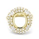 925 componentes de anillo de dedo de garra de diamante de imitación de plata esterlina STER-E061-32G-3