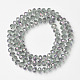 Electroplate Transparent Glass Beads Strands EGLA-A034-T2mm-G04-2