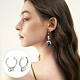 Unicraftale 12 paires de boucles d'oreilles à clip en laiton et résine FIND-UN0002-42-6