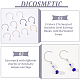 DICOSMETIC 50Pcs 5 Colors French Hook Earring Golden Ear Wire Fish Earring Hook Ear Wire Connector Hook with Horizontal Loop Stainless Steel Earring Hook for DIY Earring Jewelry Making STAS-DC0011-05-3