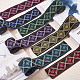FINGERINSPIRE 13.4 Yards 7 Colors Jacquard Ribbon Trim Vintage Jacquard Ribbon with Rhombus Pattern Polyester Emobridered Woven Ribbon Sewing Ribbon for DIY Craft Gift Wrapping Costume Accessories OCOR-FG0001-23-5